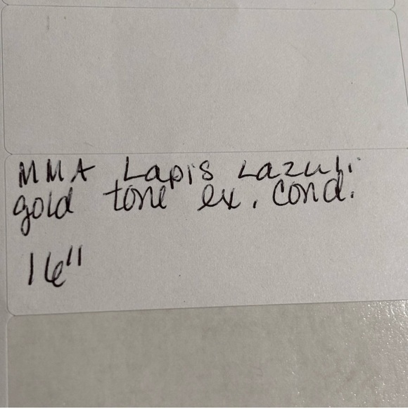 MMA Lapis Lazuli gold plated beaded unique clasp necklace - Picture 6 of 6